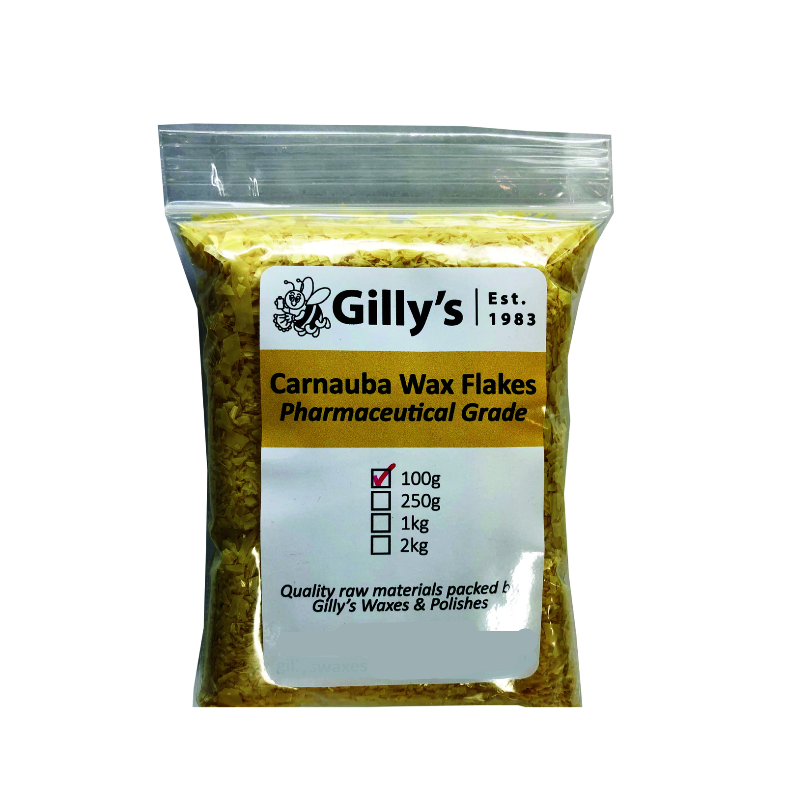 Gilly's Carnauba Wax Flakes for Furniture Polish/Car Wax/Candy
