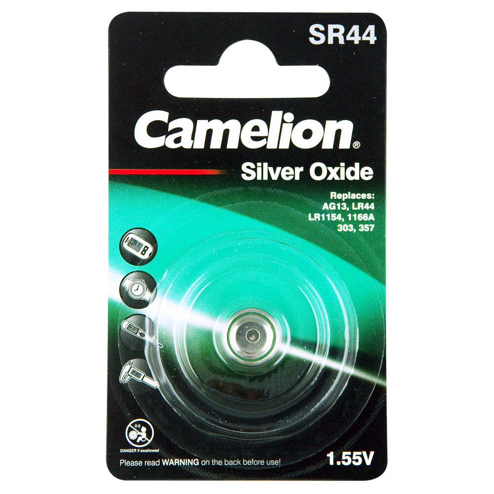 Camelion Silver Oxide Button Sr44 Single Card