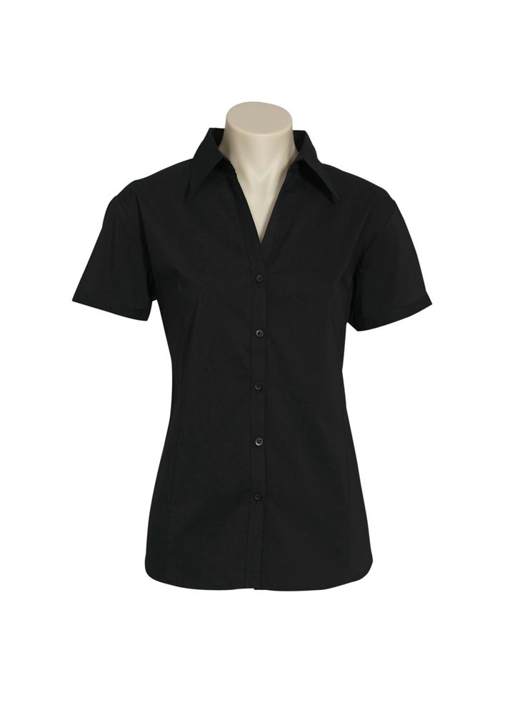 Ladies Metro Short Sleeve Shirt Black 6
