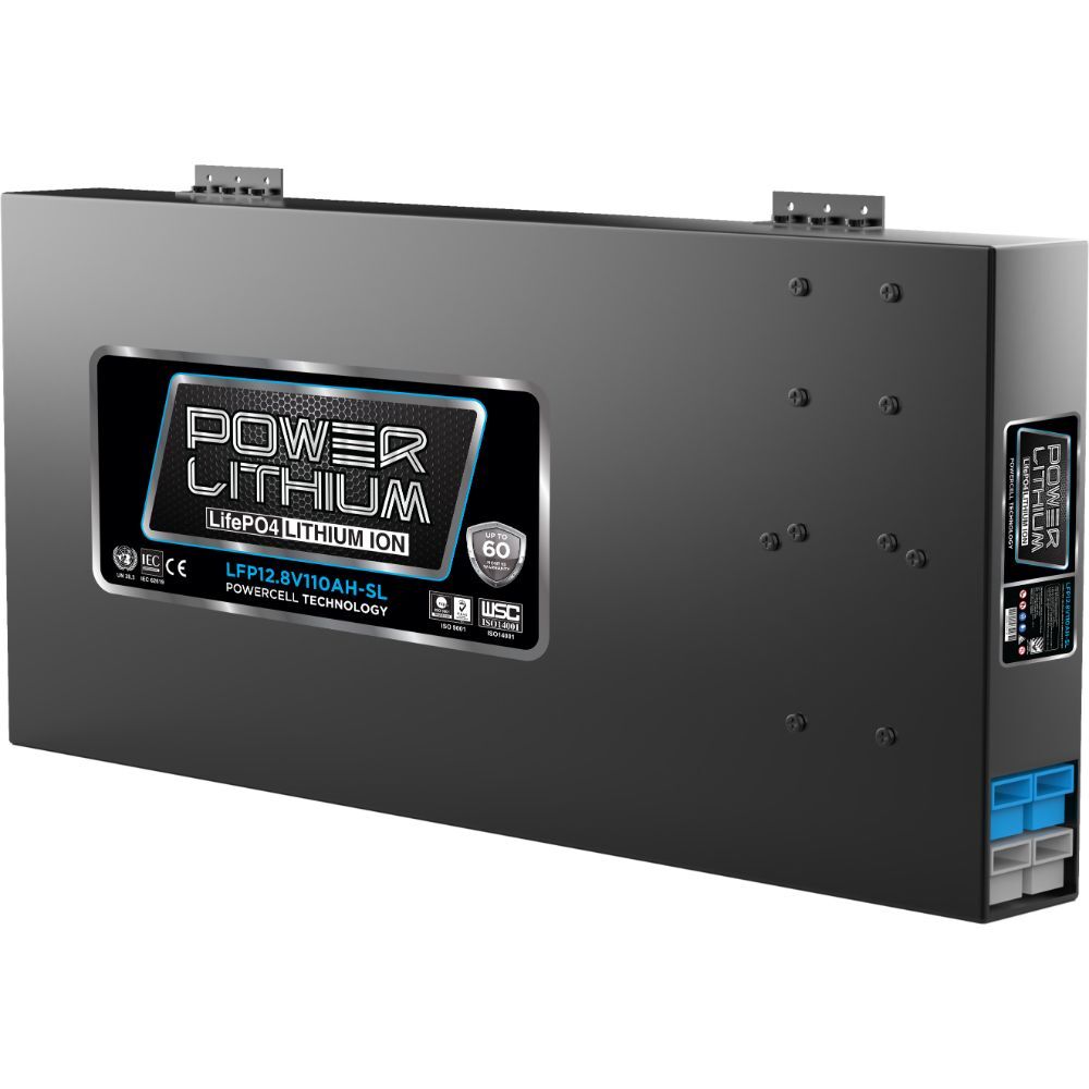 Power Lithium Slimline 12.8V 110ah Iron Phosphate LiFePO4 Battery