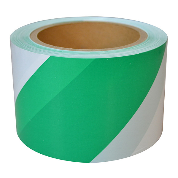 Green & White Barricade Tape 75mm x 100mtr