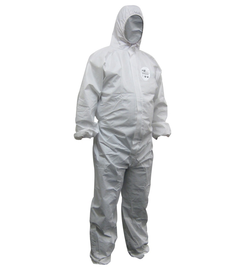 Maxisafe Chemguard White SMS Type 5/6 disposable coverall XLarge