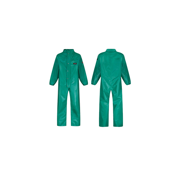 Chemmaster Green PVC Coverall with Collar Small