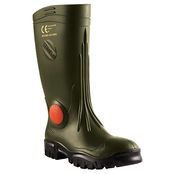Foreman Green Gumboot w/ Safety Toe Size UK4