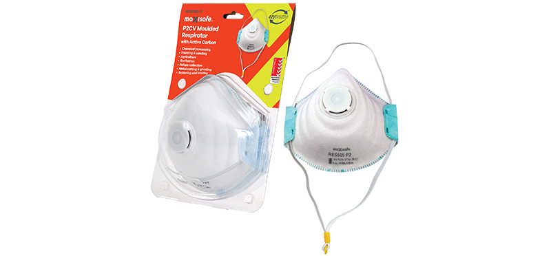 P2 Moulded Respirator with Carbon filter and Valve card of 3