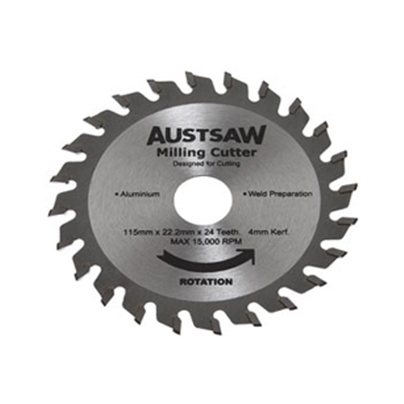 Austsaw 115mm 24T 4mm Milling Cutter Blade - 22.2mm Bore MC11522224