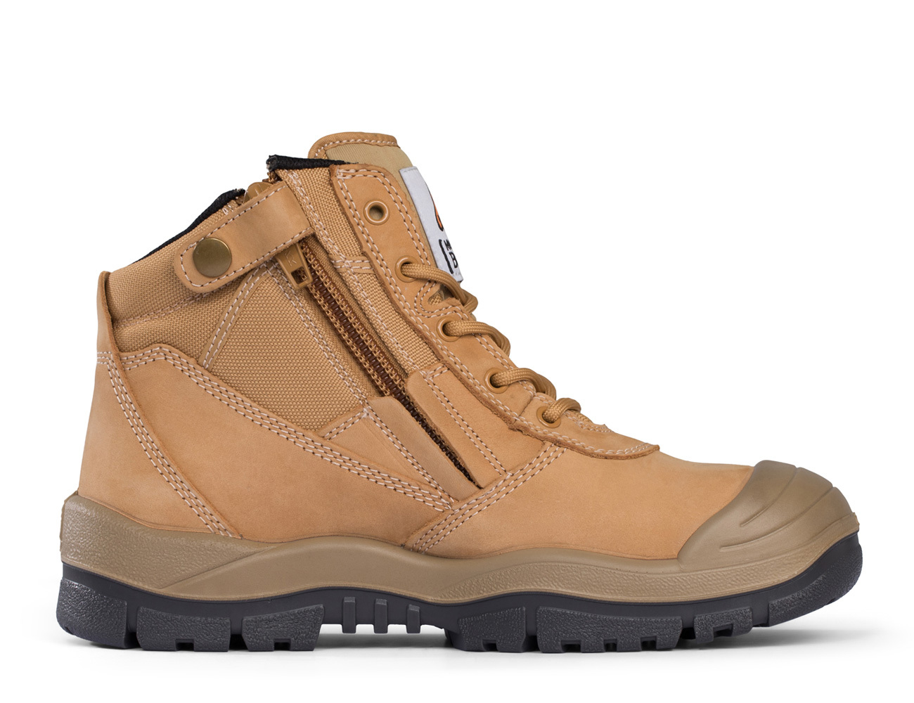 Mongrel ZipSider Safety Boot with Scuff Cap Wheat Size AU/UK 5 (US 6)
