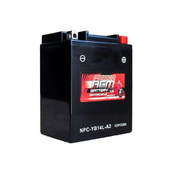 Power AGM 12V 12AH 165CCAs Motorcycle Battery