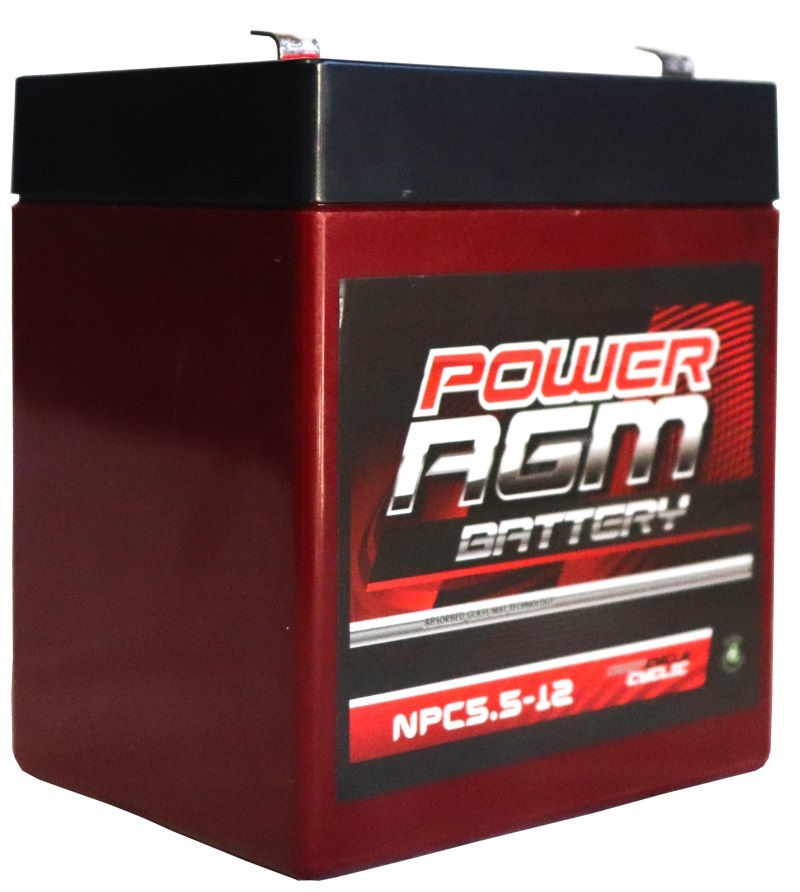 5.5AH AMP Hour SLA 12V Alarm Battery By Power AGM