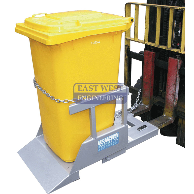 East West Engineering Forklift Wheelie Bin Emptier Attachment WLL 500kg 
