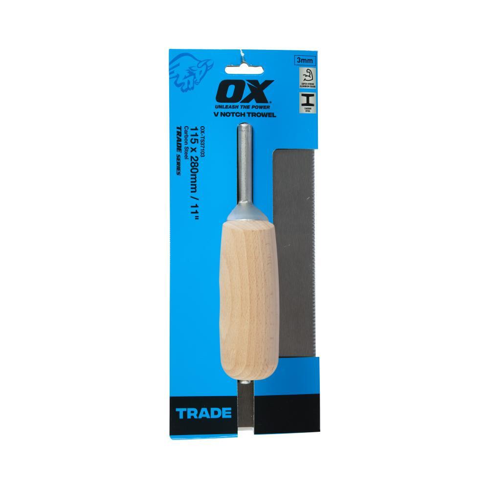 OX Trade 3mm V Notch Trowel OX T537103 tools