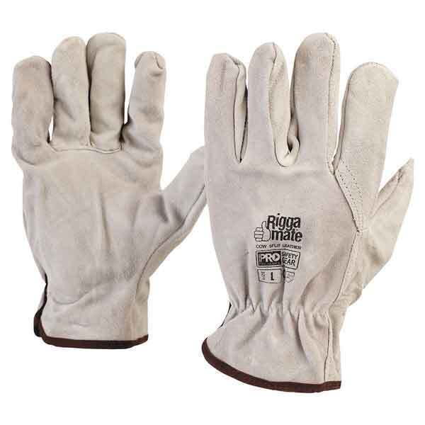 Cowsplit Leather Riggers Gloves Large