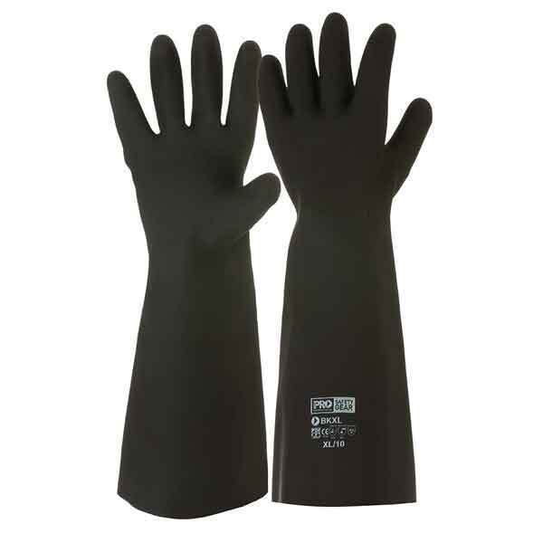 Black Knight 46cm Rubber Gloves Medium (8)