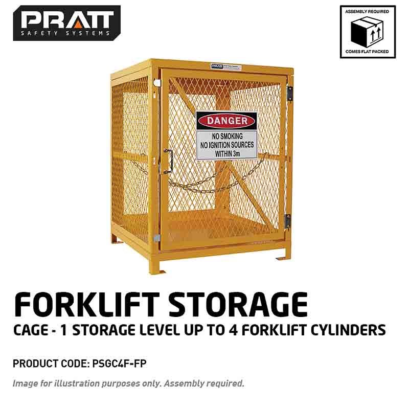 Forklift Storage Cage 1 Storage Level Up To 4 Forklift Cylinders (Comes Flat Packed Assembly Required)