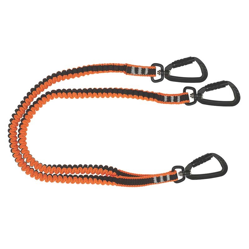 Twin Tail Tool Lanyard with 3 x Double Action Karabiners