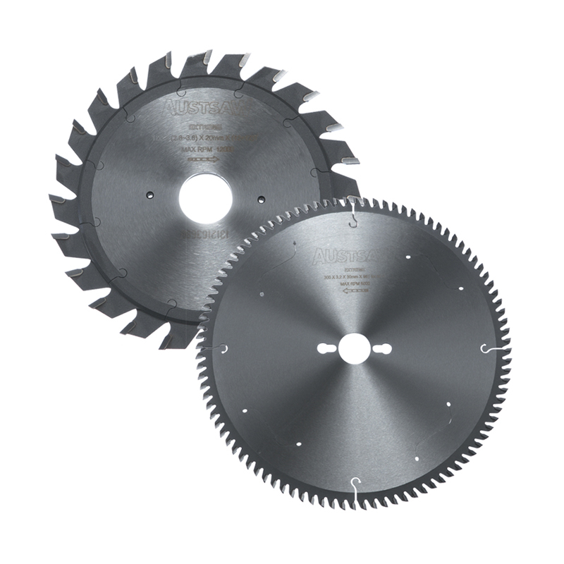 Austsaw 300mm 30mm Bore Panel Saw and 120mm 22.2mm Bore Scribe Blade Set PSS3022