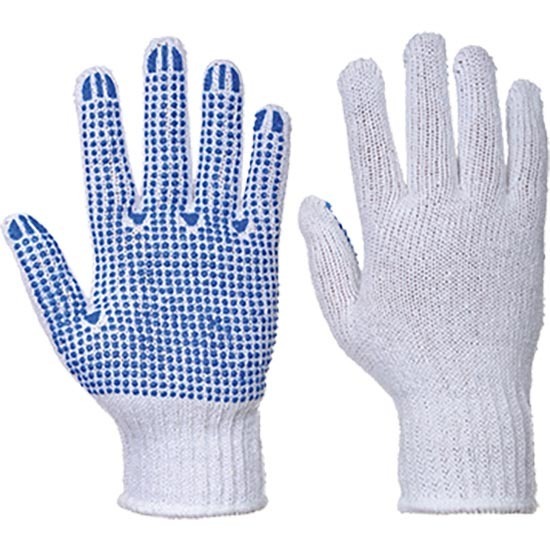 Classic Polka Dot Glove White/Blue Large Regular 36x Pack