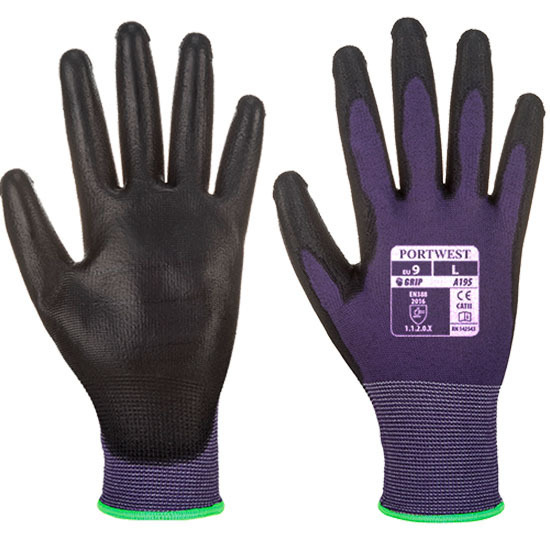 PU Touchscreen Glove Purple/Black Large Regular 24x Pack
