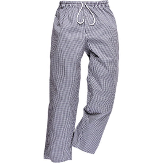 Chef Trouser X2  Portwest Bromley Check Medium Size 34” Elasticated 