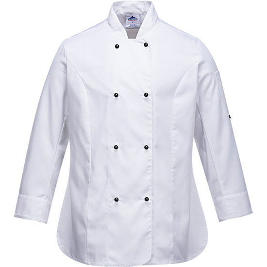 Rachel Chef Jacket Long Sleeve White Large Regular