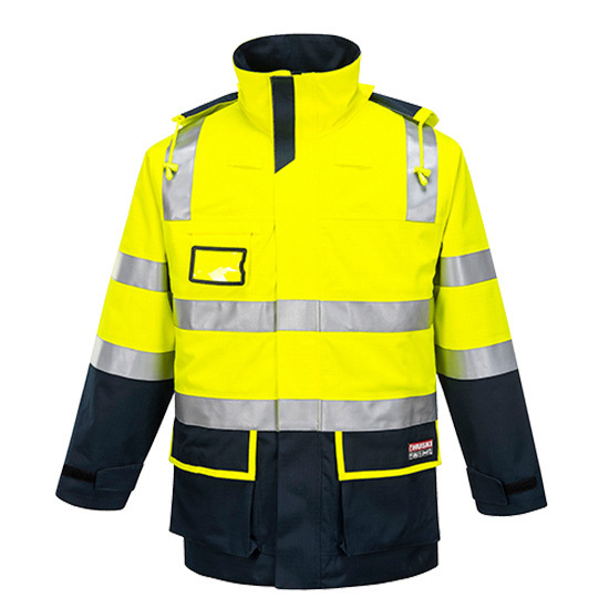 Flash FR Hi-Vis Jacket D/N Yellow/Navy 4XL Regular