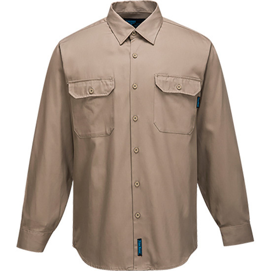 Business Shirt Long Sleeve Khaki 5XL Regular