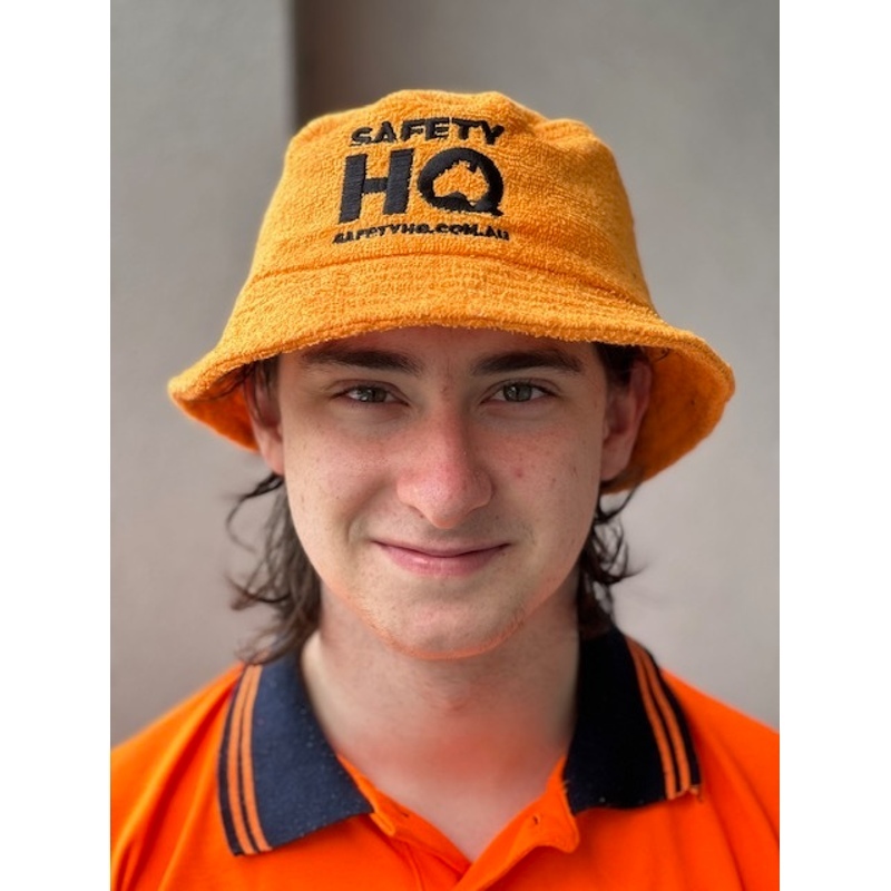 SafetyHQ Terry Towelling Bucket Hat - Orange