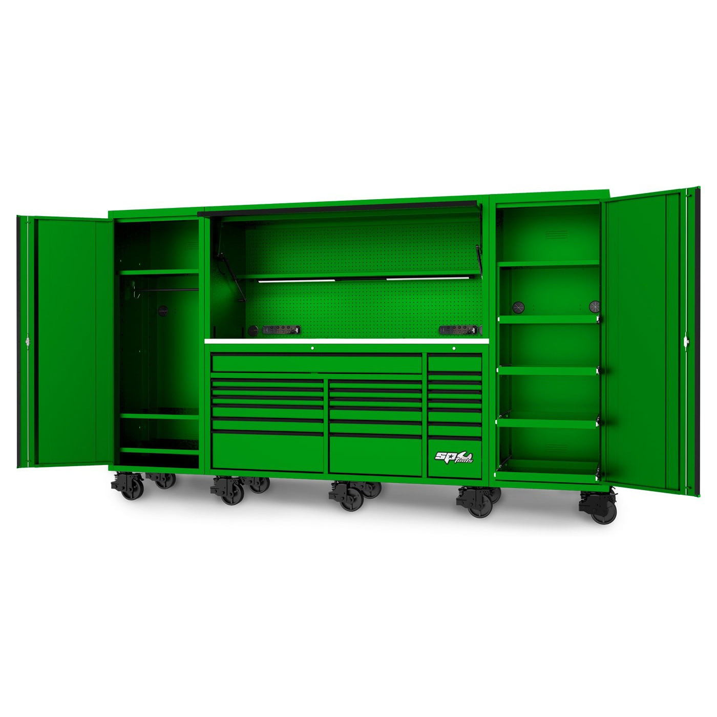 SP Tools 128" USA Sumo Series Complete Workstation - Green/Black SP44890G