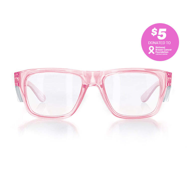SafeStyle Fusions Pink Frame Clear Lens Safety Glasses