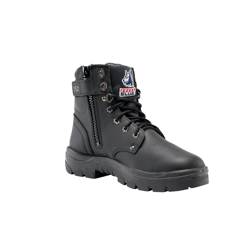 Steel Blue Argyle Zip TPU Outsole Boots Size AU/UK 3 (US 4) Colour Black