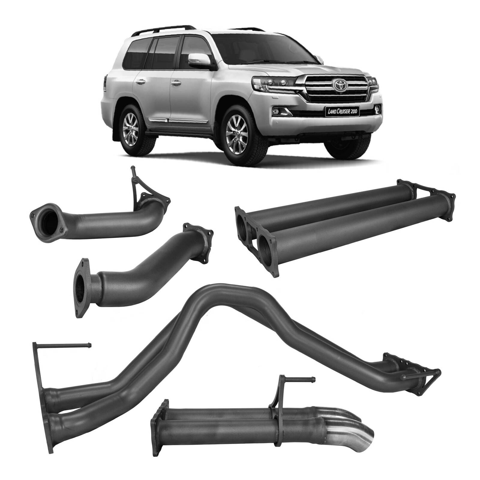 Redback 4x4 Extreme Duty Exhaust to suit Toyota Landcruiser 200 Series 4.5L V8 (10/2015 on)