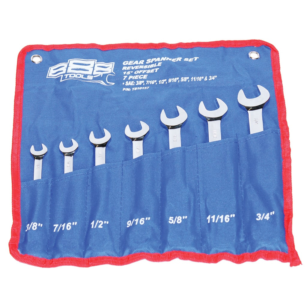 888 Geared Roe Spanner Set - 15° Offset - Sae - 7pc T810157