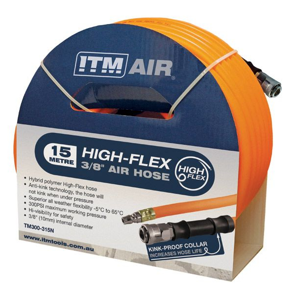 ITM 10mm x 15m Hybrid Polymer Air Hose with Nitto Fittings TM300-315N