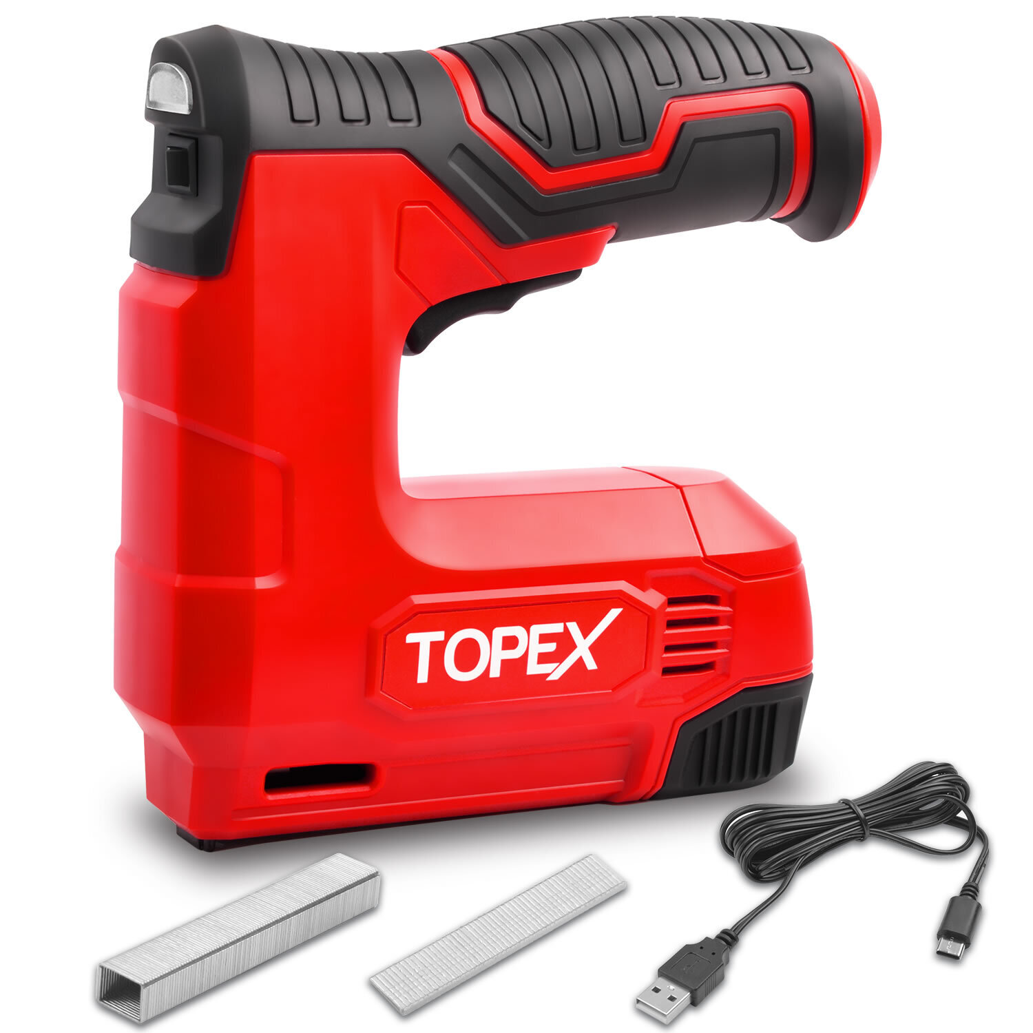 Topex 4V Max 2 in 1 Cordless Staple Nail Gun Lithium w/ lK Nails+1KStaples