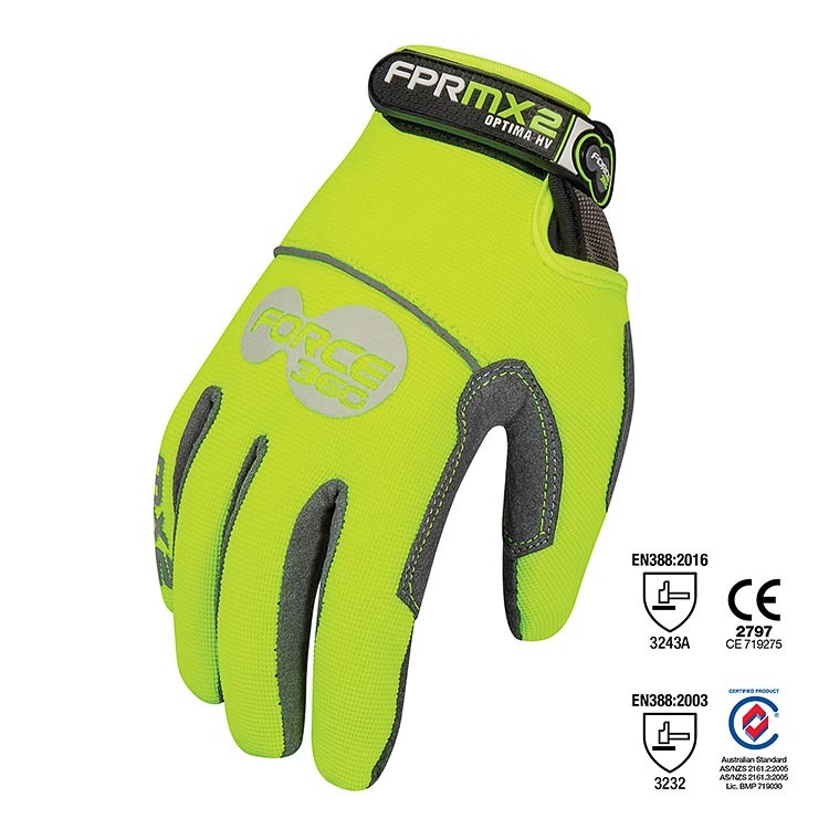 Force360 MX2 Optima Hi-Vis Mechanics Glove 12 Pack