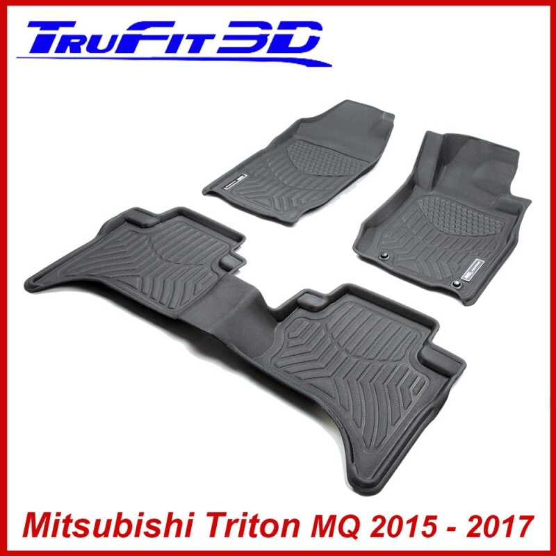 3D Maxtrac Rubber Mats For Mitsubishi Triton Dual Cab MQ