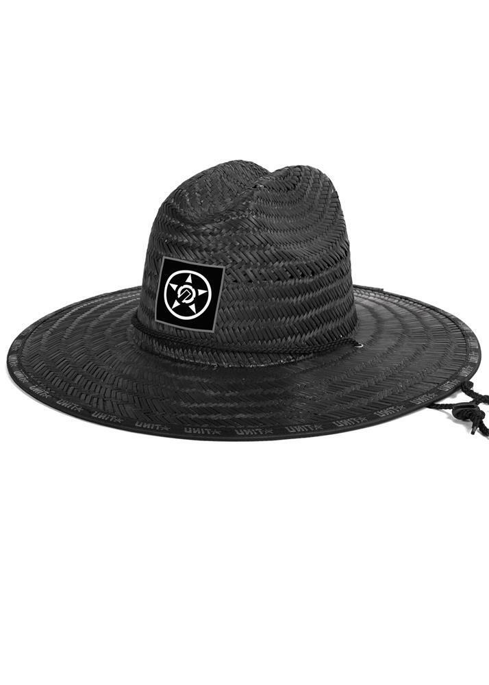 Unit Mens Headwear Straw Hat Trice L-XL Black