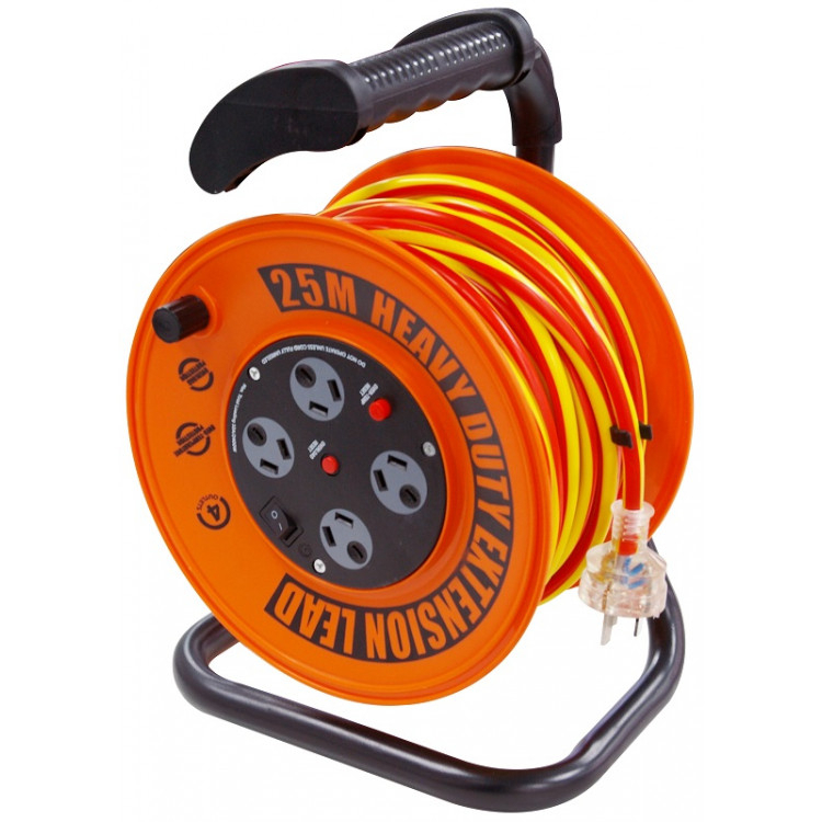Ultracharge 25m 10amp Heavy Duty Extension Reel with 4 Outlets UR240 ...