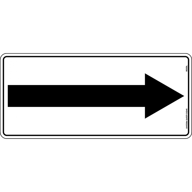 Arrow Safety Sign 450x200mm Poly
