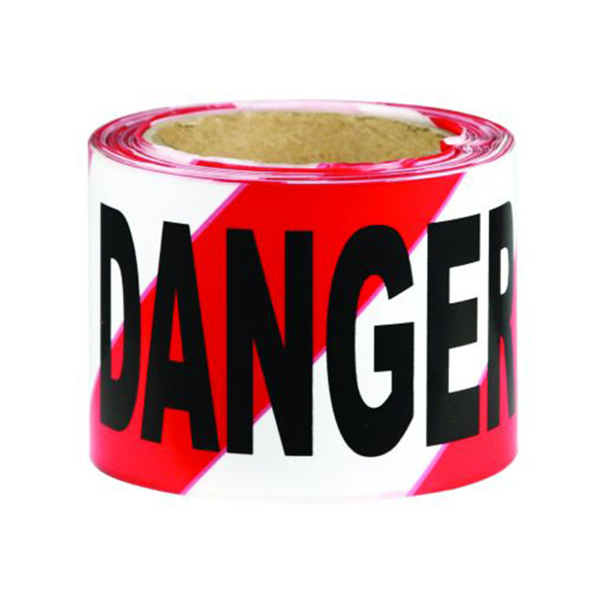 Danger Barrier Safety Tape Red/White 75mm x 100meter
