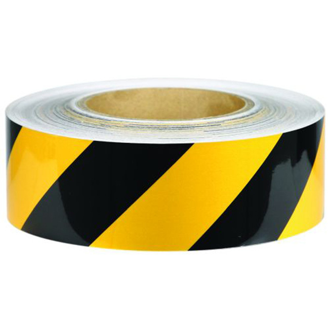 50mm Black/Yellow Reflective Tiger Tape