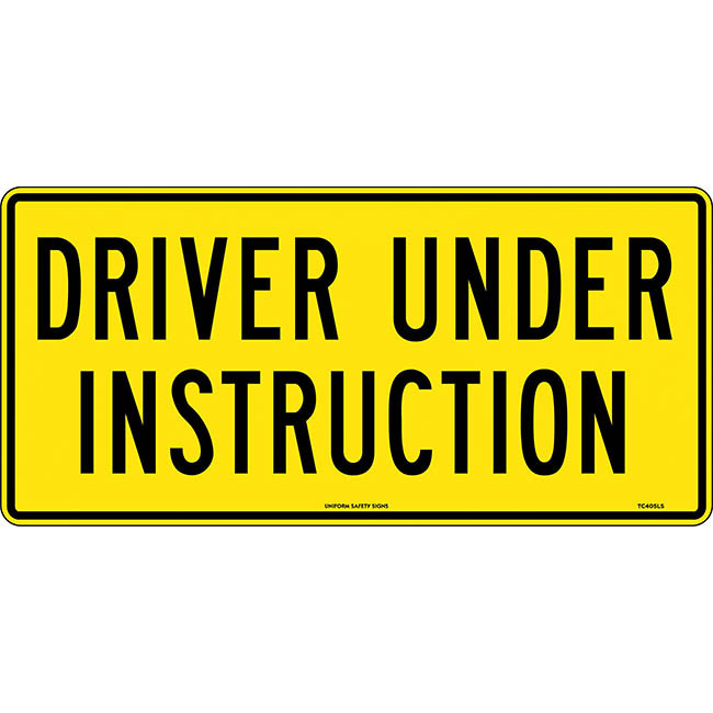 Driver Under Instruction Metal 250x525mm