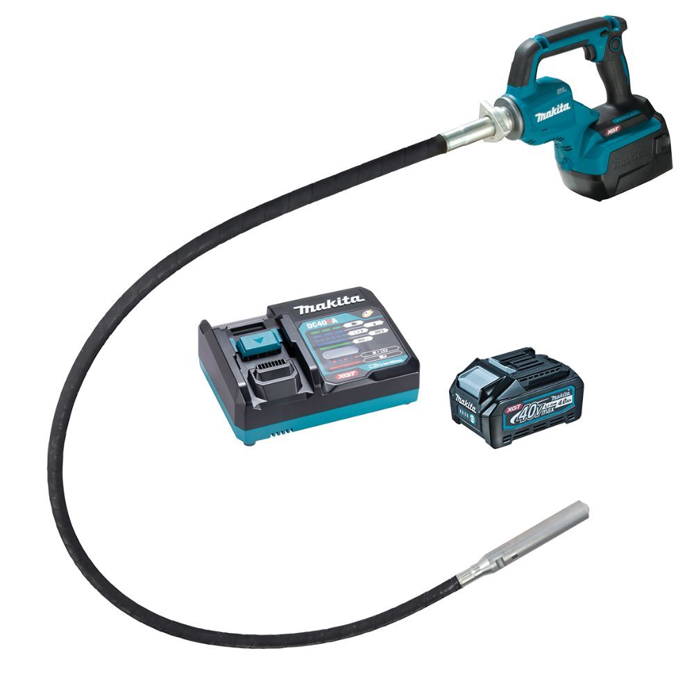 Makita 40V Max Brushless 2,400mm (38mm dia.) Concrete Vibrator 4.0ah Set