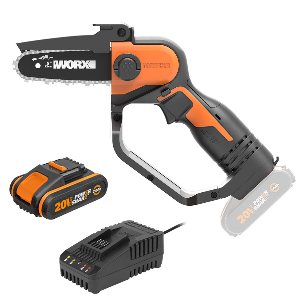 WORX 20V Cordless 12cm One Handed Pruning Chainsaw w/ POWERSHARE