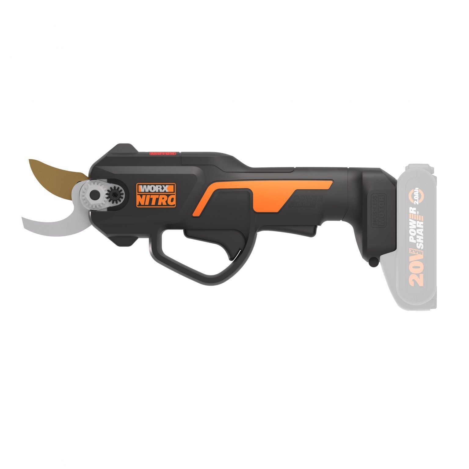 WORX 20V NITRO Cordless Brushless 25mm Pruner Shears - 20V POWERSHARE Tool  Only - WG330E.9