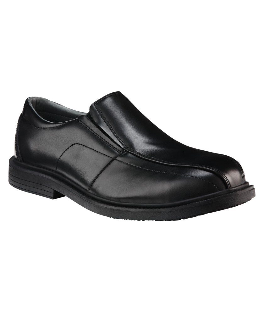 KingGee Mens Collins Safety Slip-On Shoe Size AU/UK 7 (US 8) Colour Black
