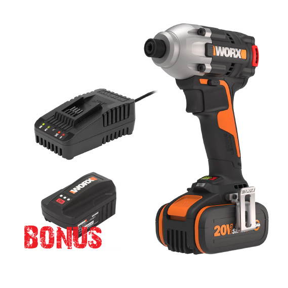 WORX 20V Brushless 3 Speed 260Nm Impact Driver Kit WX261.K