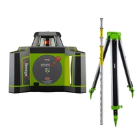 Imex i66 Red Beam Rotating Construction Laser Level with Tripod & Staff 012-i66RK