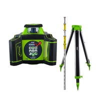 Imex i88 Red Beam Rotating Construction Laser Level with Tripod & Staff 012-I88RK