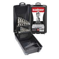 Bordo Sabre 19pce 0.5 & 1mm Rises HSS Bright Finish Drill Set in ABS Plastic Case 10-SBM5P